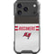 NFL Tampa Bay Buccaneers White Striped iPhone 18 Pro Clear Case