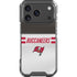 NFL Tampa Bay Buccaneers White Striped iPhone 18 Pro Clear Case