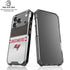 NFL Tampa Bay Buccaneers White Striped iPhone 18 Pro Clear Case