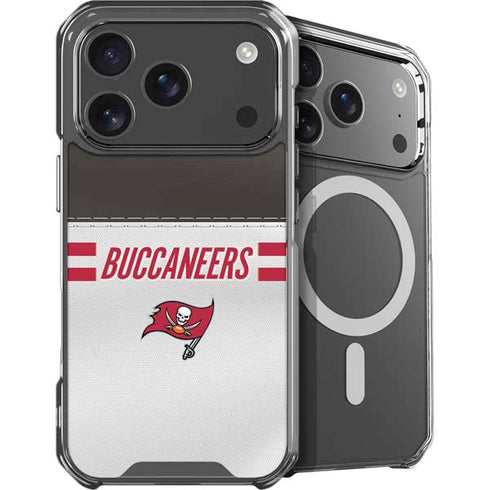 NFL Tampa Bay Buccaneers White Striped iPhone 18 Pro MagSafe Case