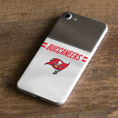 NFL Tampa Bay Buccaneers White Striped iPhone 8 Skin