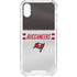 NFL Tampa Bay Buccaneers White Striped iPhone XS Clear Case