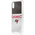 NFL Tampa Bay Buccaneers White Striped iPhone XS Clear Case