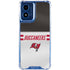 NFL Tampa Bay Buccaneers White Striped Moto G 5G (2024) Clear Case