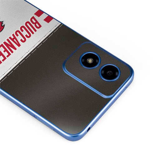 NFL Tampa Bay Buccaneers White Striped Moto G Play 4G (2024) Skin
