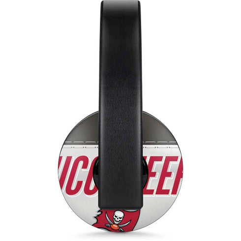 NFL Tampa Bay Buccaneers White Striped PlayStation 4 Gold Wireless Headset Skin