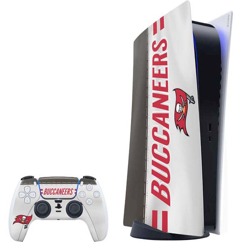 NFL Tampa Bay Buccaneers White Striped PlayStation PS5 Skins