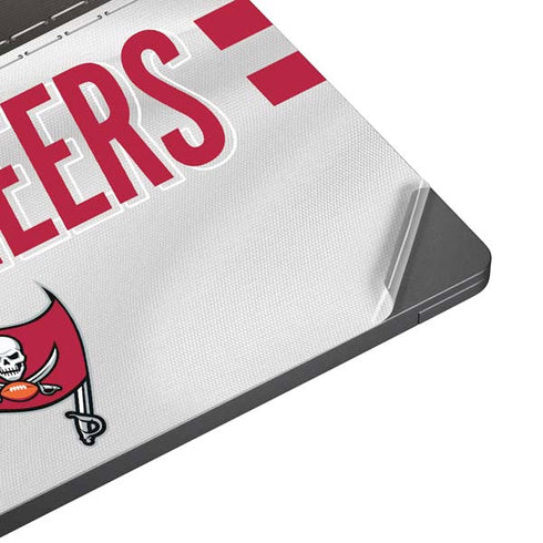 NFL Tampa Bay Buccaneers White Striped Surface Laptop 7 13.8in Skin