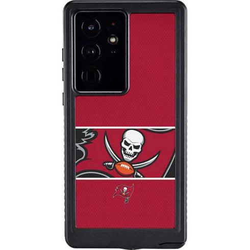 NFL Tampa Bay Buccaneers Zone Block Galaxy S24 Ultra Waterproof Case