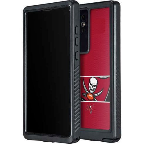 NFL Tampa Bay Buccaneers Zone Block Galaxy S24 Ultra Waterproof Case