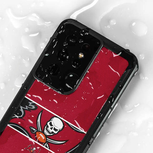 NFL Tampa Bay Buccaneers Zone Block Galaxy S24 Ultra Waterproof Case