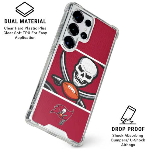 NFL Tampa Bay Buccaneers Zone Block Galaxy S25 Ultra Clear Case
