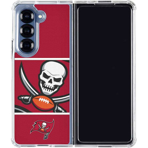 NFL Tampa Bay Buccaneers Zone Block Galaxy Z Fold6 Clear Case