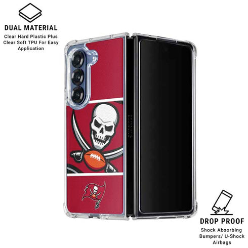 NFL Tampa Bay Buccaneers Zone Block Galaxy Z Fold6 Clear Case