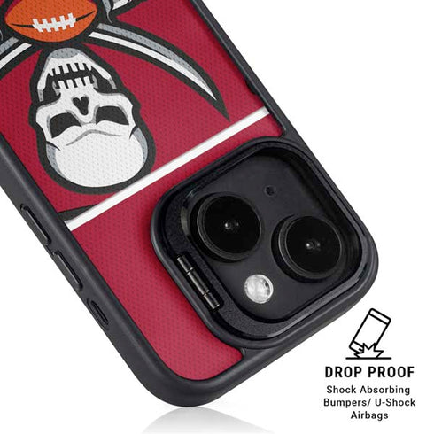 NFL Tampa Bay Buccaneers Zone Block iPhone 15 Plus Kickstand Case