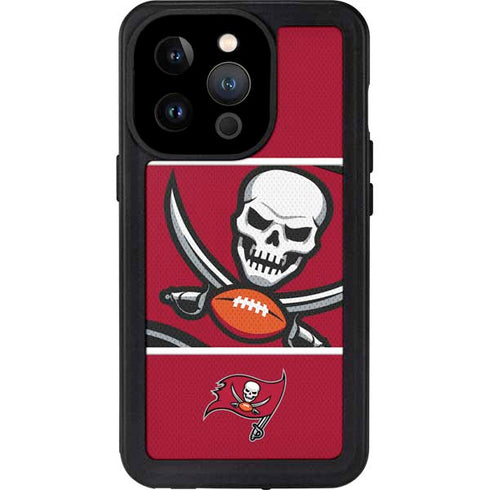 NFL Tampa Bay Buccaneers Zone Block iPhone 15 Pro Waterproof Case