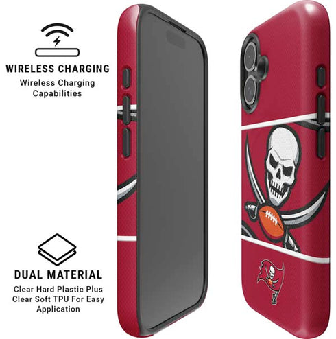 NFL Tampa Bay Buccaneers Zone Block iPhone 16 Plus Magsafe Impact Case