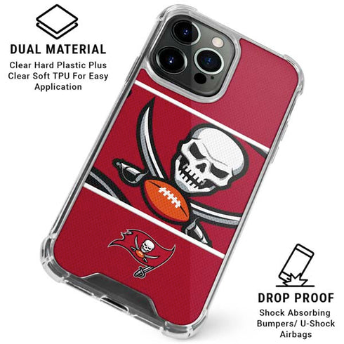 NFL Tampa Bay Buccaneers Zone Block iPhone 16 Pro Max Clear Case