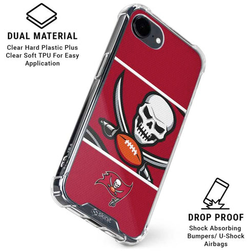 NFL Tampa Bay Buccaneers Zone Block iPhone 16e Clear Case