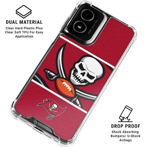 NFL Tampa Bay Buccaneers Zone Block Moto G Power 5G (2024) Clear Case