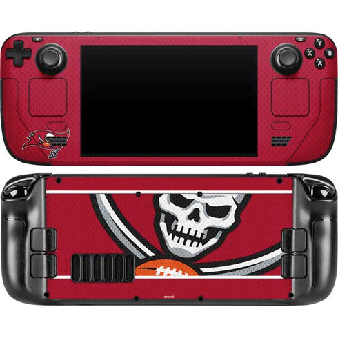 NFL Tampa Bay Buccaneers Zone Block Steam Deck Handheld Gaming Computer OLED Skin