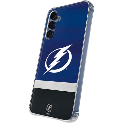 NHL Tampa Bay Lightning Alternate Jersey Galaxy A35 5G Clear Case