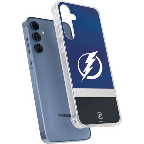 NHL Tampa Bay Lightning Alternate Jersey Galaxy A35 5G Clear Case