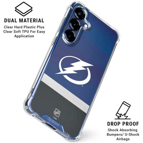 NHL Tampa Bay Lightning Alternate Jersey Galaxy S25 Clear Case
