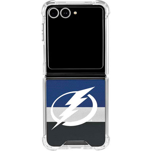NHL Tampa Bay Lightning Alternate Jersey Galaxy Z Flip7 Clear Case