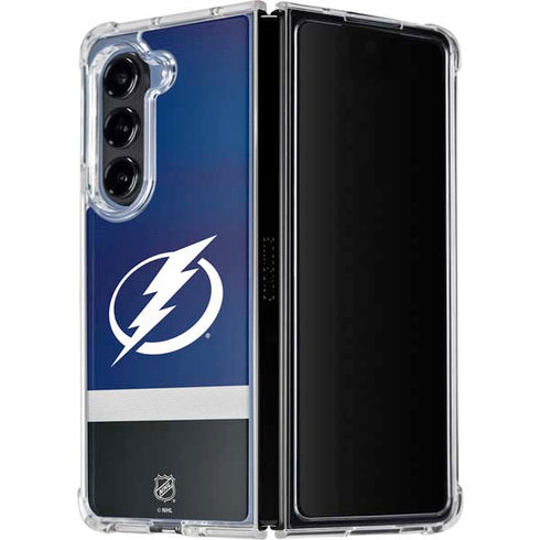 NHL Tampa Bay Lightning Alternate Jersey Galaxy Z Fold5 5G Clear Case