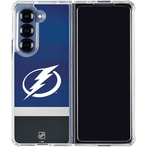 NHL Tampa Bay Lightning Alternate Jersey Galaxy Z Fold6 Clear Case