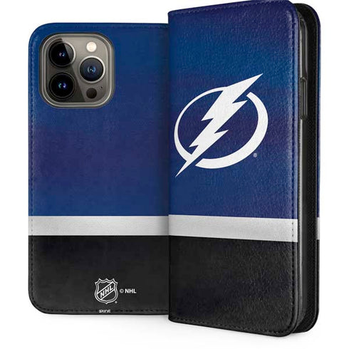 NHL Tampa Bay Lightning Alternate Jersey iPhone 13 Pro Max Folio Case