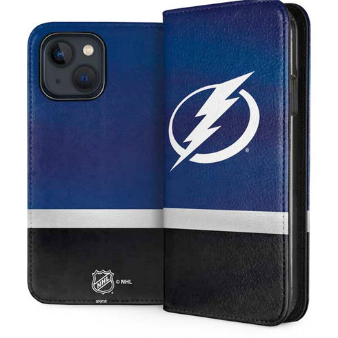NHL Tampa Bay Lightning Alternate Jersey iPhone 15 Plus Folio Case