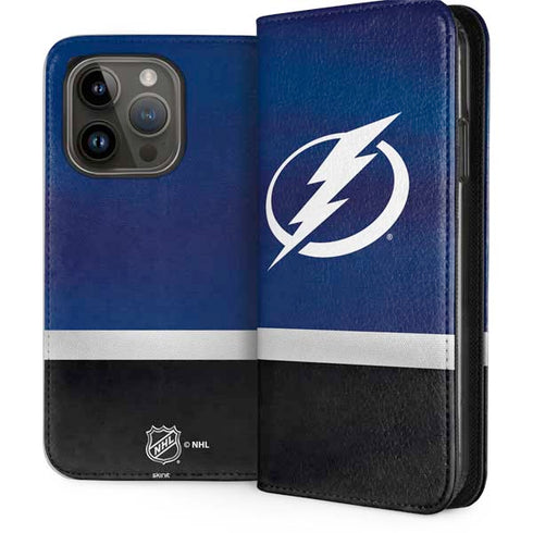 NHL Tampa Bay Lightning Alternate Jersey iPhone 15 Pro Folio Case