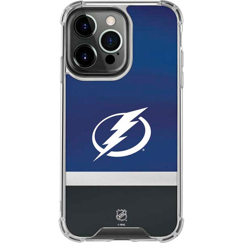 NHL Tampa Bay Lightning Alternate Jersey iPhone 16 Pro Clear Case