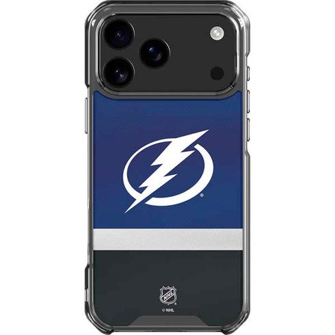 NHL Tampa Bay Lightning Alternate Jersey iPhone 17 Pro Max Clear Case