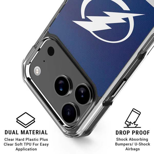 NHL Tampa Bay Lightning Alternate Jersey iPhone 18 Pro Clear Case