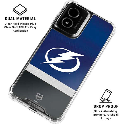 NHL Tampa Bay Lightning Alternate Jersey Moto G Power 5G (2024) Clear Case