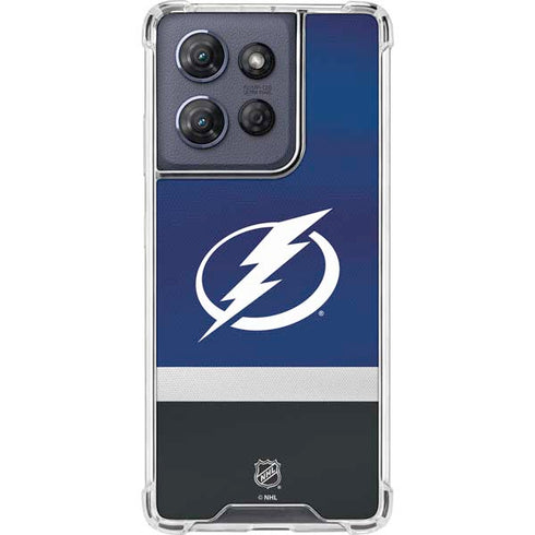 NHL Tampa Bay Lightning Alternate Jersey Moto G Power 5G (2025) Clear Case