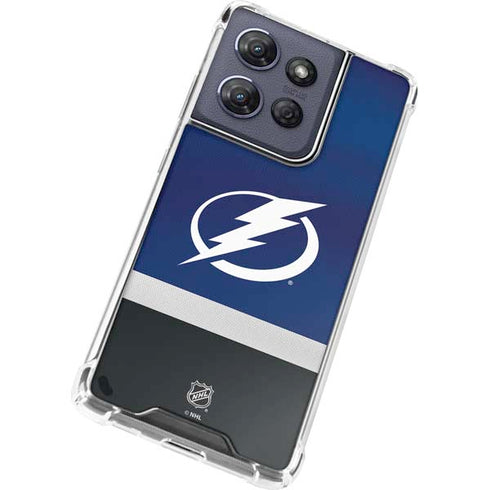 NHL Tampa Bay Lightning Alternate Jersey Moto G Power 5G (2025) Clear Case