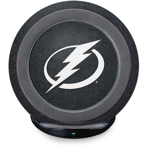 NHL Tampa Bay Lightning Black Background Fast Charge Wireless Charging Stand Skin