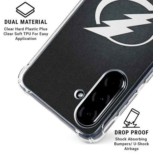 NHL Tampa Bay Lightning Black Background Galaxy A36 5G Clear Case