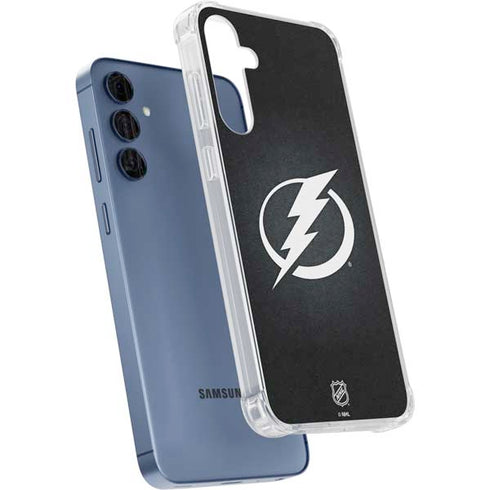 NHL Tampa Bay Lightning Black Background Galaxy A55 5G Clear Case