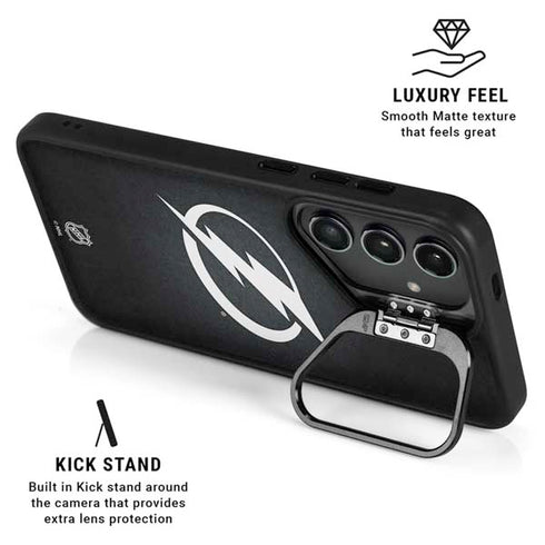 NHL Tampa Bay Lightning Black Background Galaxy S24 FE Kickstand Case