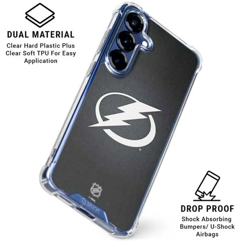 NHL Tampa Bay Lightning Black Background Galaxy S25 Clear Case