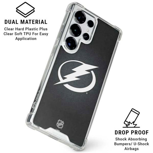 NHL Tampa Bay Lightning Black Background Galaxy S25 Ultra Clear Case