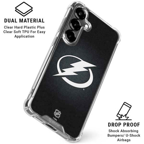NHL Tampa Bay Lightning Black Background Galaxy S26 Plus Clear Case