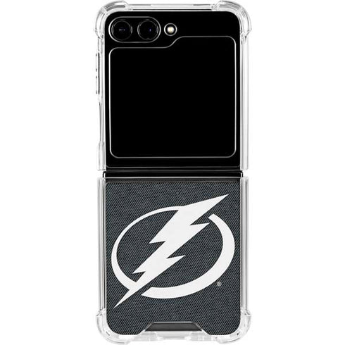 NHL Tampa Bay Lightning Black Background Galaxy Z Flip6 Clear Case