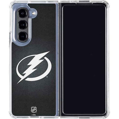NHL Tampa Bay Lightning Black Background Galaxy Z Fold5 5G Clear Case