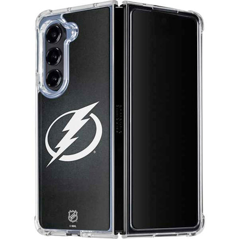 NHL Tampa Bay Lightning Black Background Galaxy Z Fold5 5G Clear Case